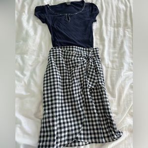 2 piece combo, Loft skirt, Ann Taylor top